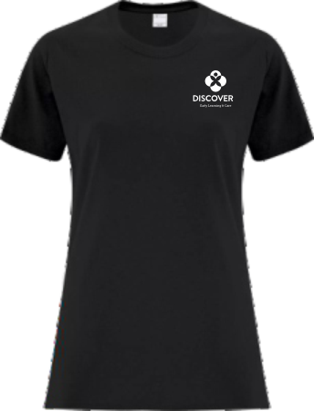 Discovery - T-shirt Ladies White logo