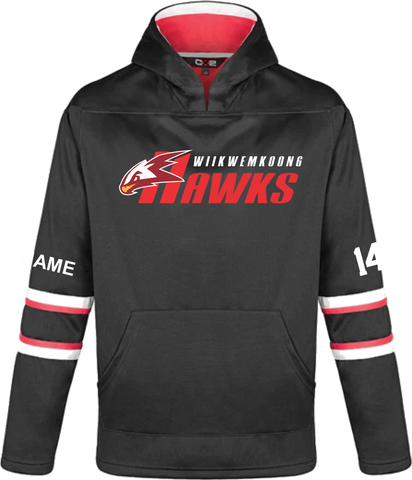 Wiikwemkoong Hawks - HOCKEY HOODIE with name & #